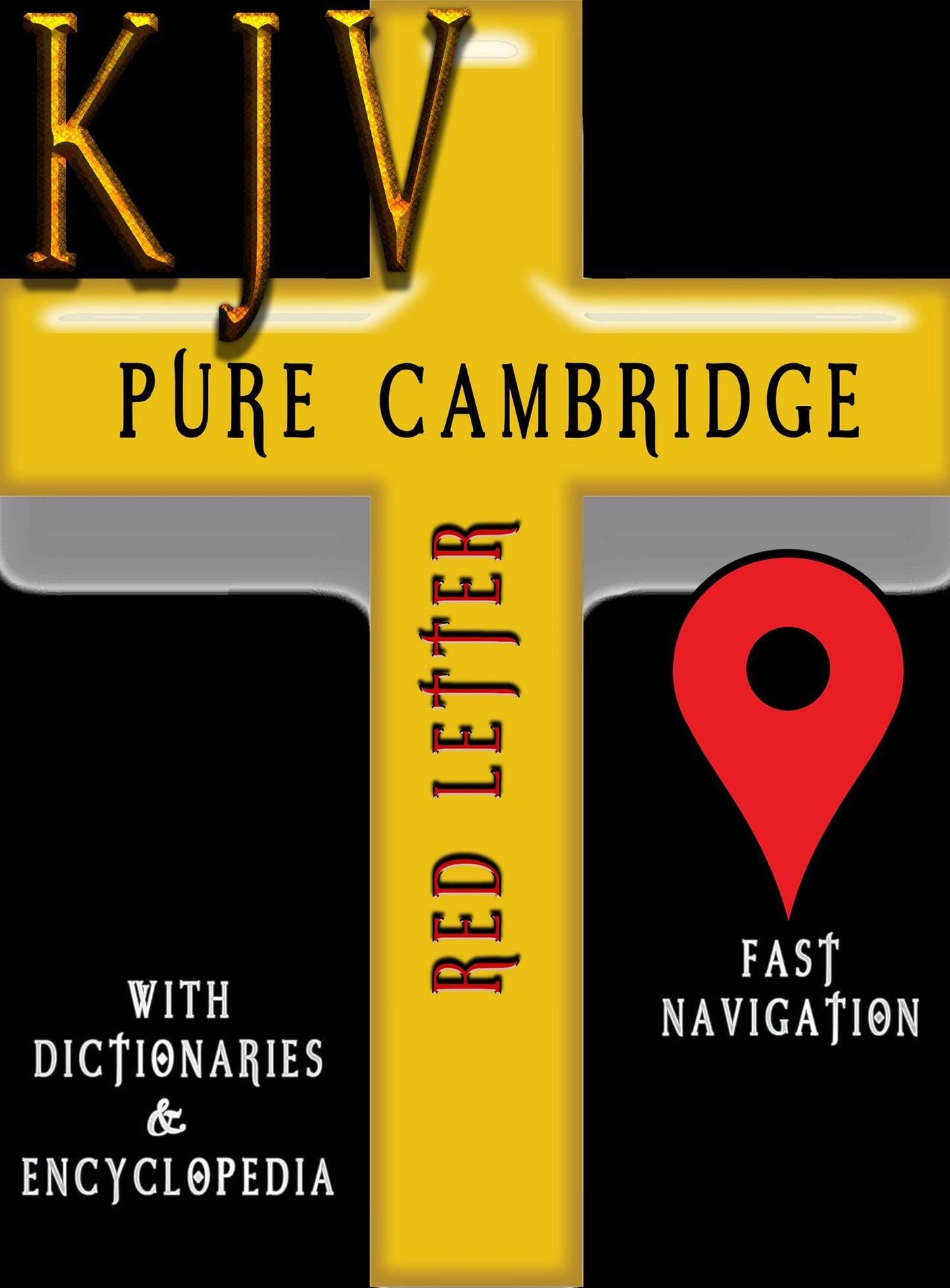 KJV Pure Cambridge Edition (Red Letter) with Dictionaries & Encyclopedia (Easton, Smith, ISBE)