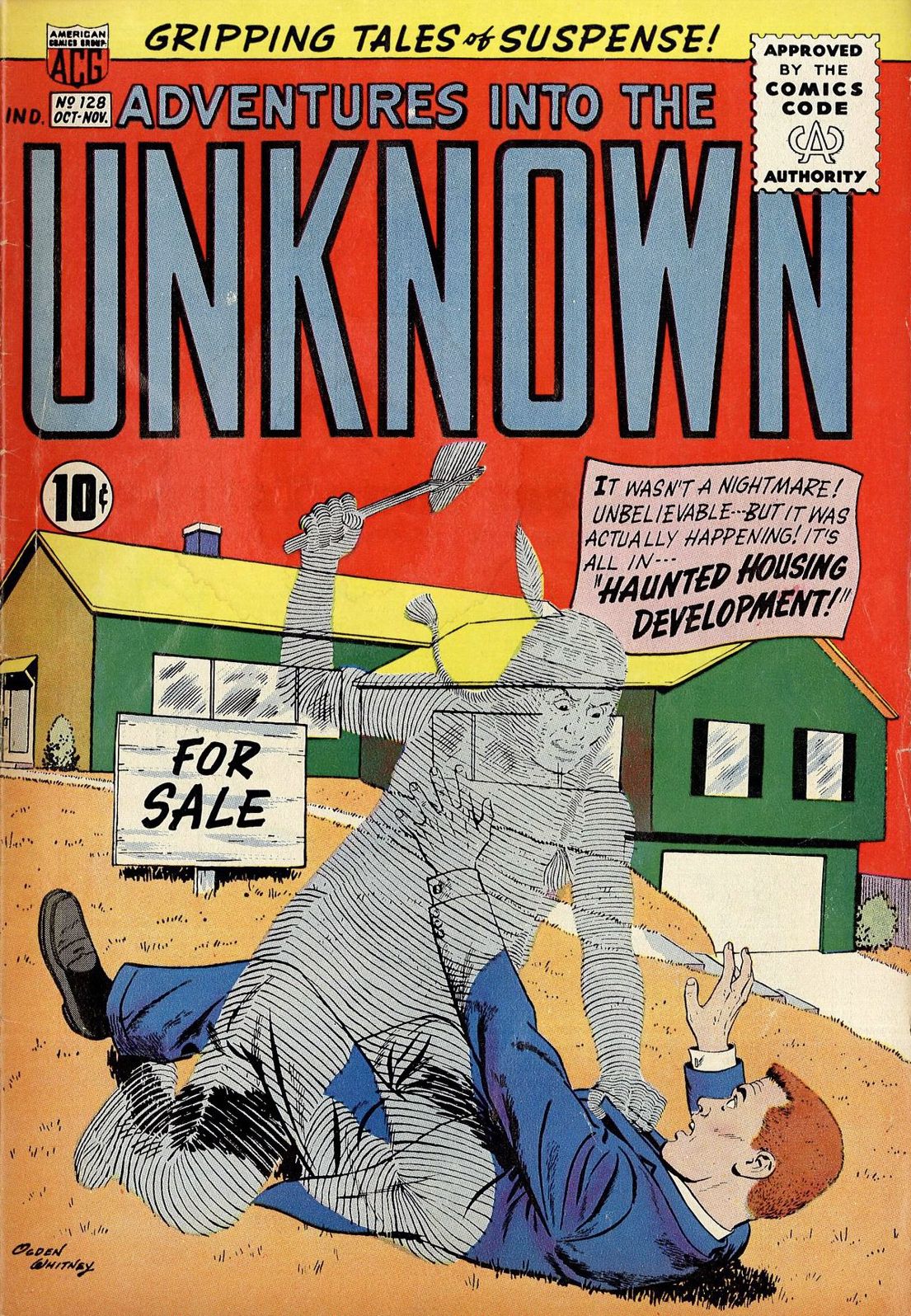 Adventures into the Unknown Number 128 Horror Comic