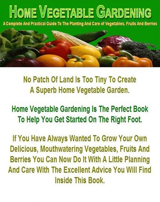 eBook about Home Vegetable Gardening - Consider Growing Your Own Organic Vegetables...