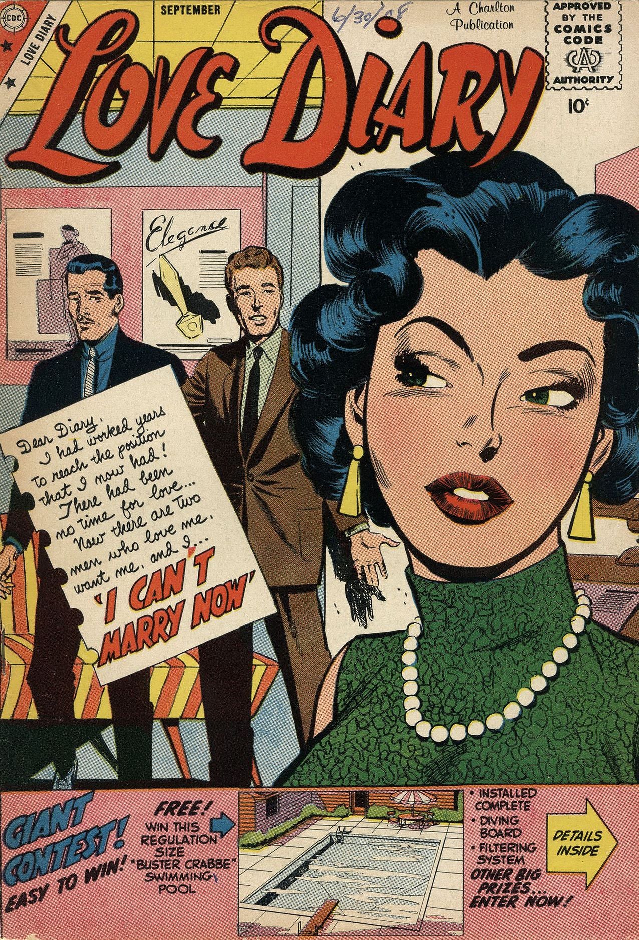Love Diary Number 6 Romance Comic Book