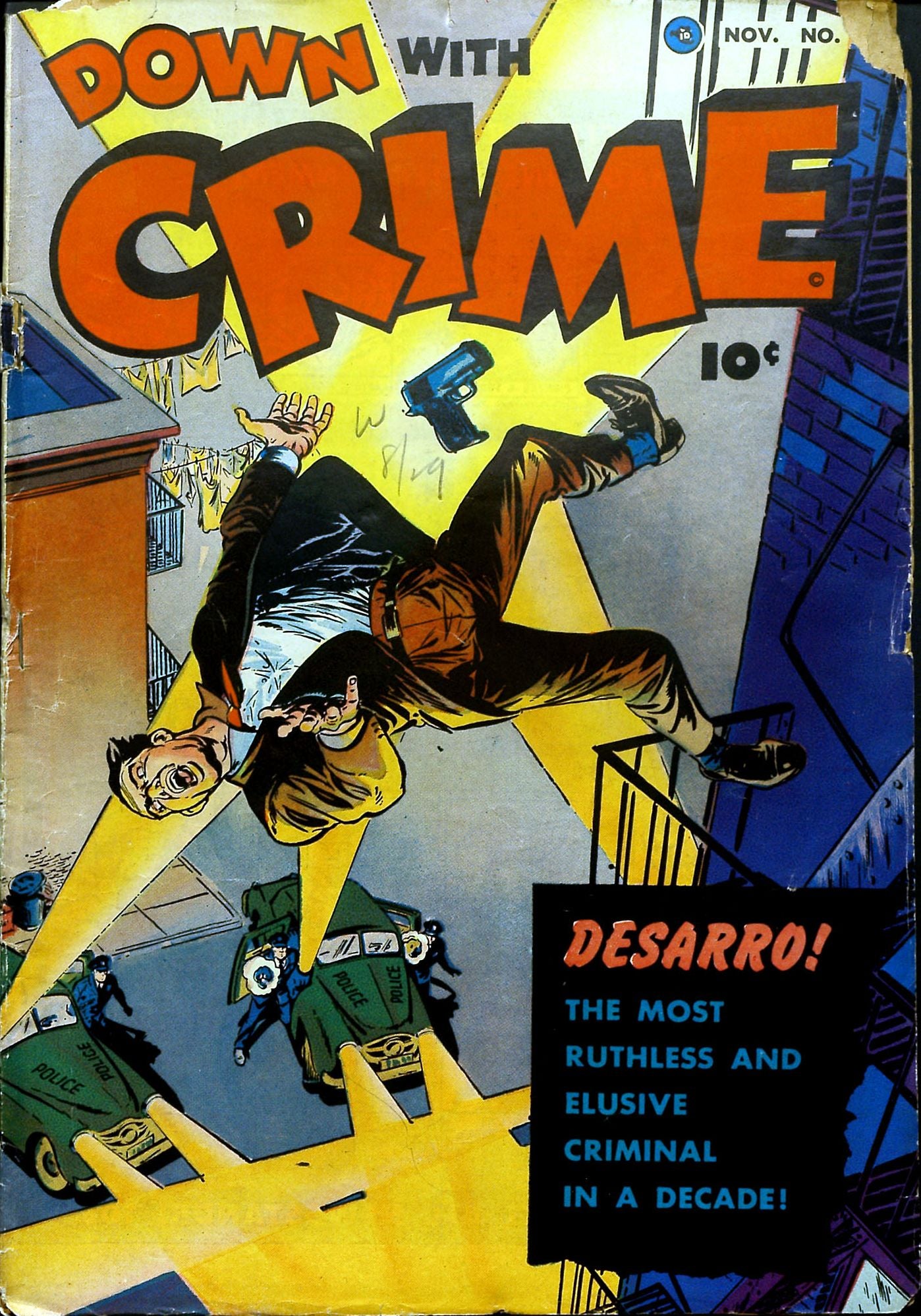 Down With Crime Number 1 Crime Comic Book