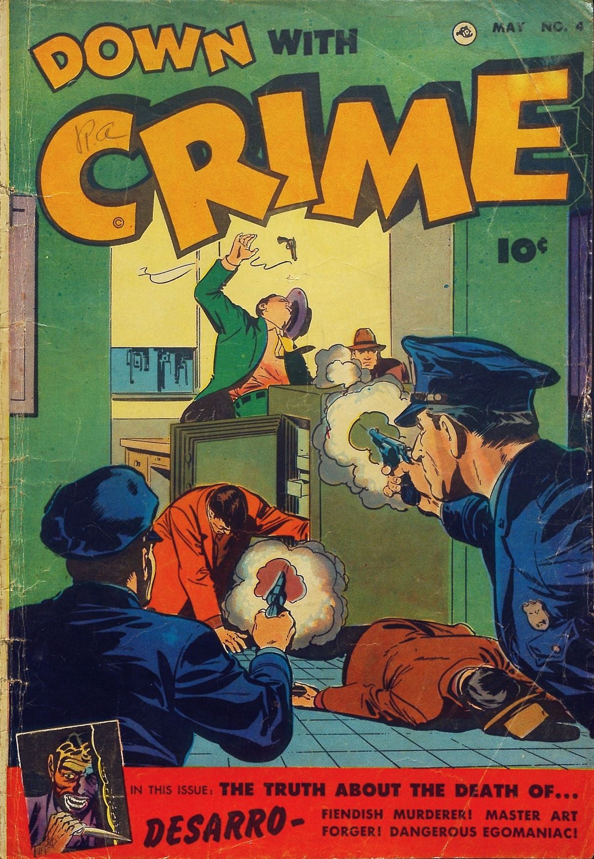 Down With Crime Number 4 Crime Comic Book