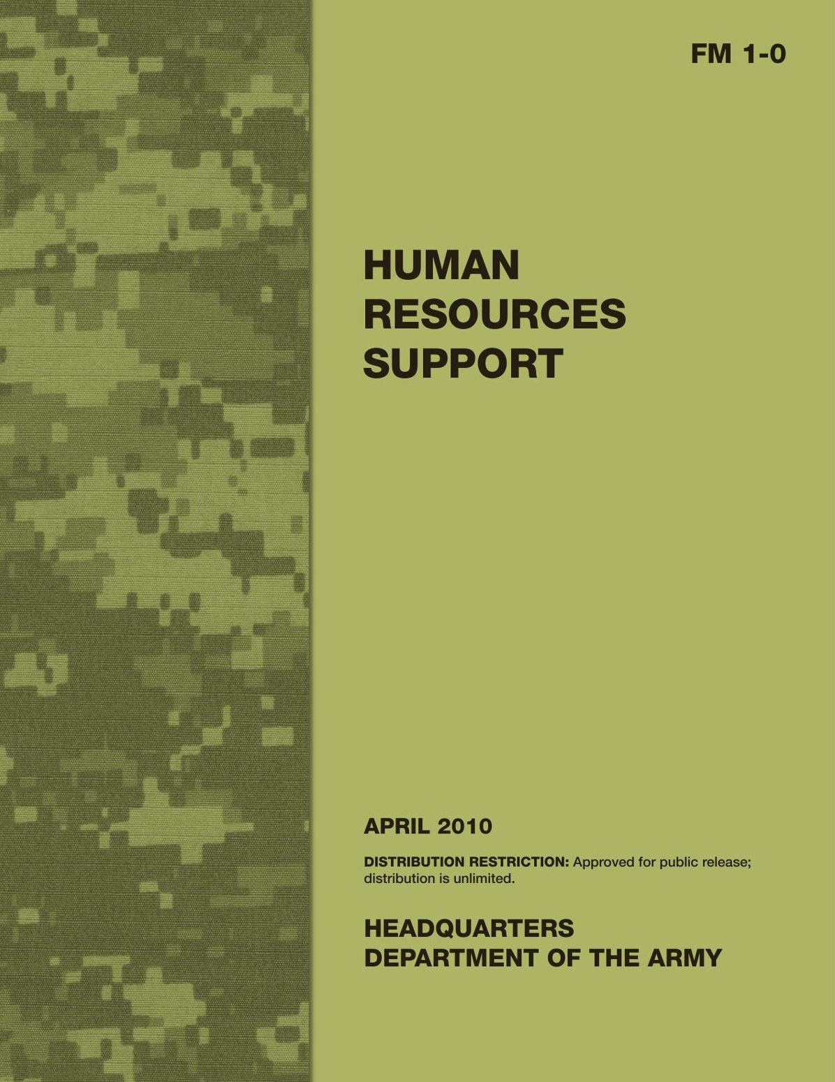 Human Resources Support FM 1-0