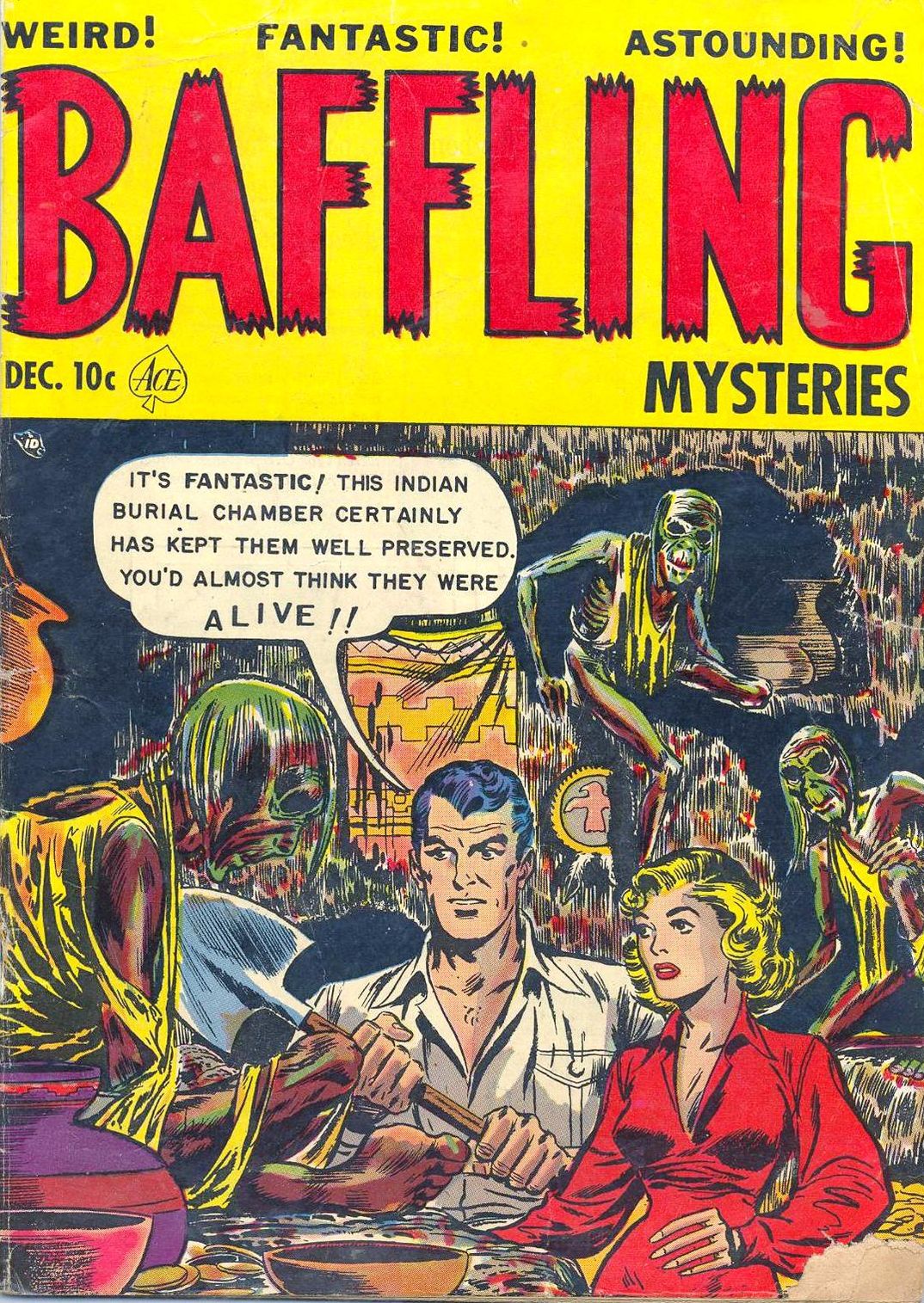 Baffling Mysteries Horror Comic Books Issue No. 12 1952