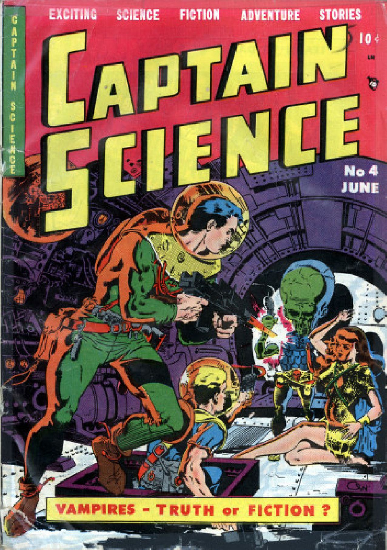 Captain Science Number 4 Superhero Comic Book