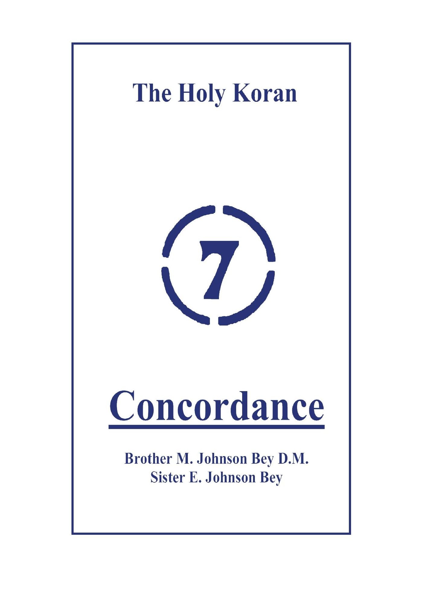 The Holy Koran: Concordance
