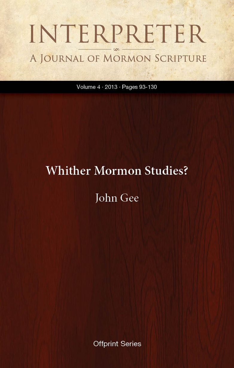 Whither Mormon Studies?