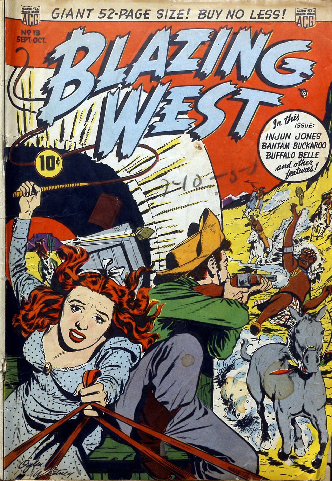 Blazing West Number 13 Western Comic Book