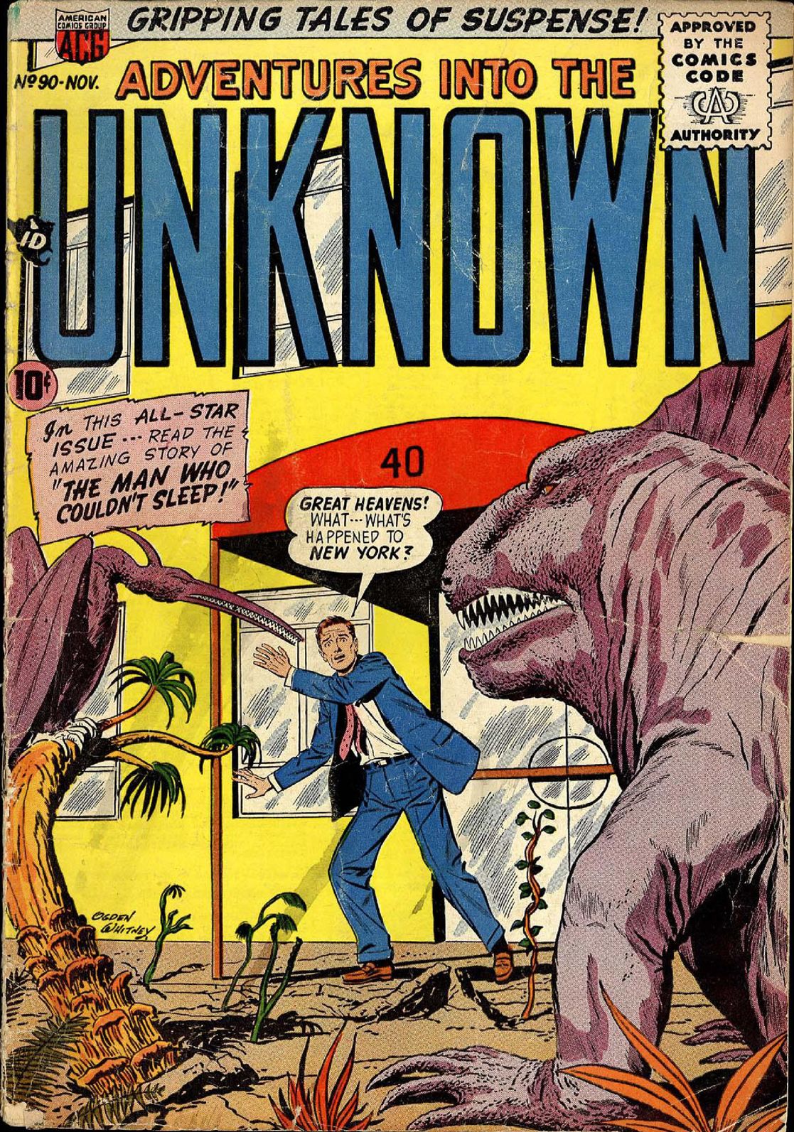 Adventures into the Unknown Number 90 Horror Comic Book