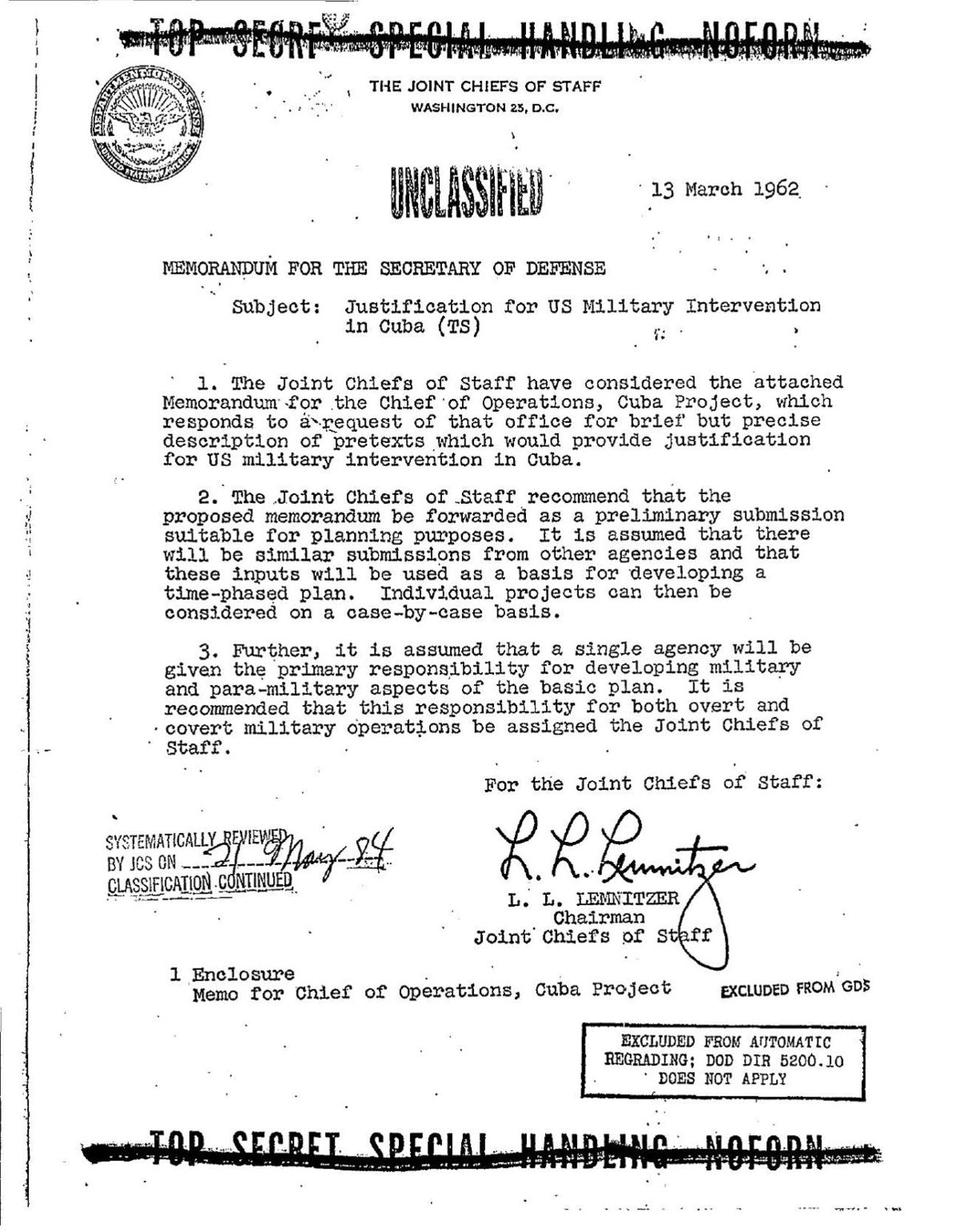 Operation Northwoods Documents