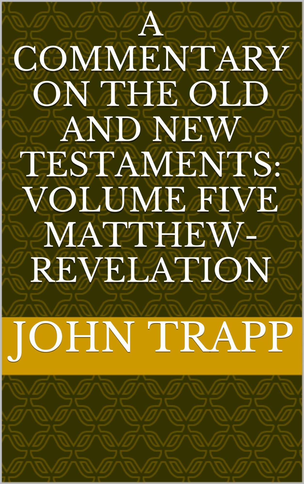 A Commentary On The Old and New Testaments: Volume Five Matthew-Revelation