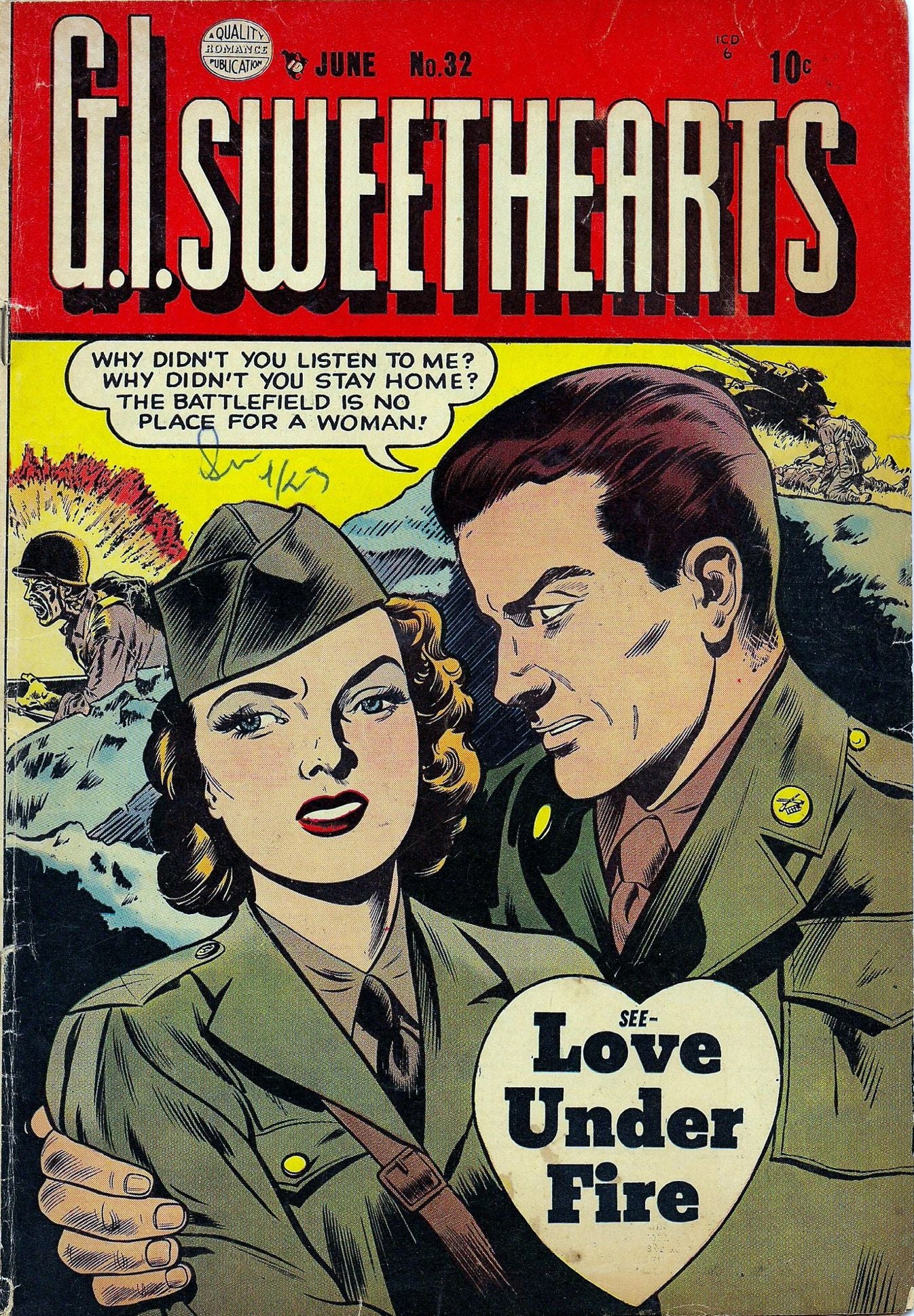 GI Sweethearts Number 32 Love Comic Book