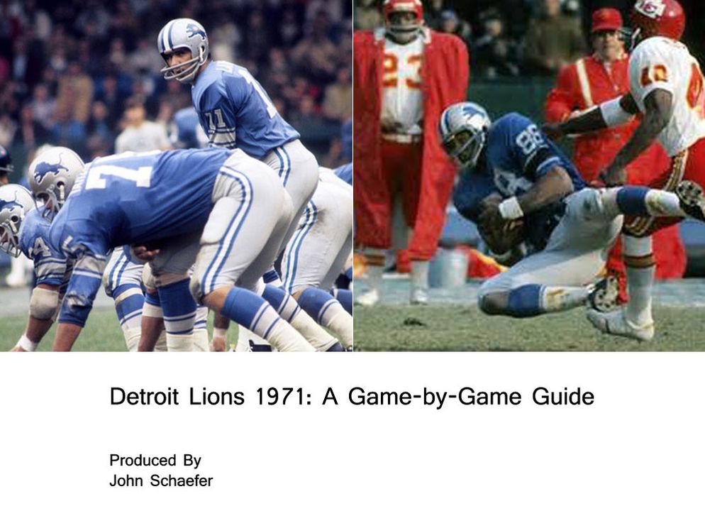 Detroit Lions 1971: A Game-by-Game Guide