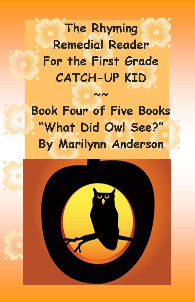 THE RHYMING REMEDIAL READER For THE FIRST GRADE CATCH-UP KID ~~ Book Four of Five Books ~~ "WHAT DID OWL SEE?"