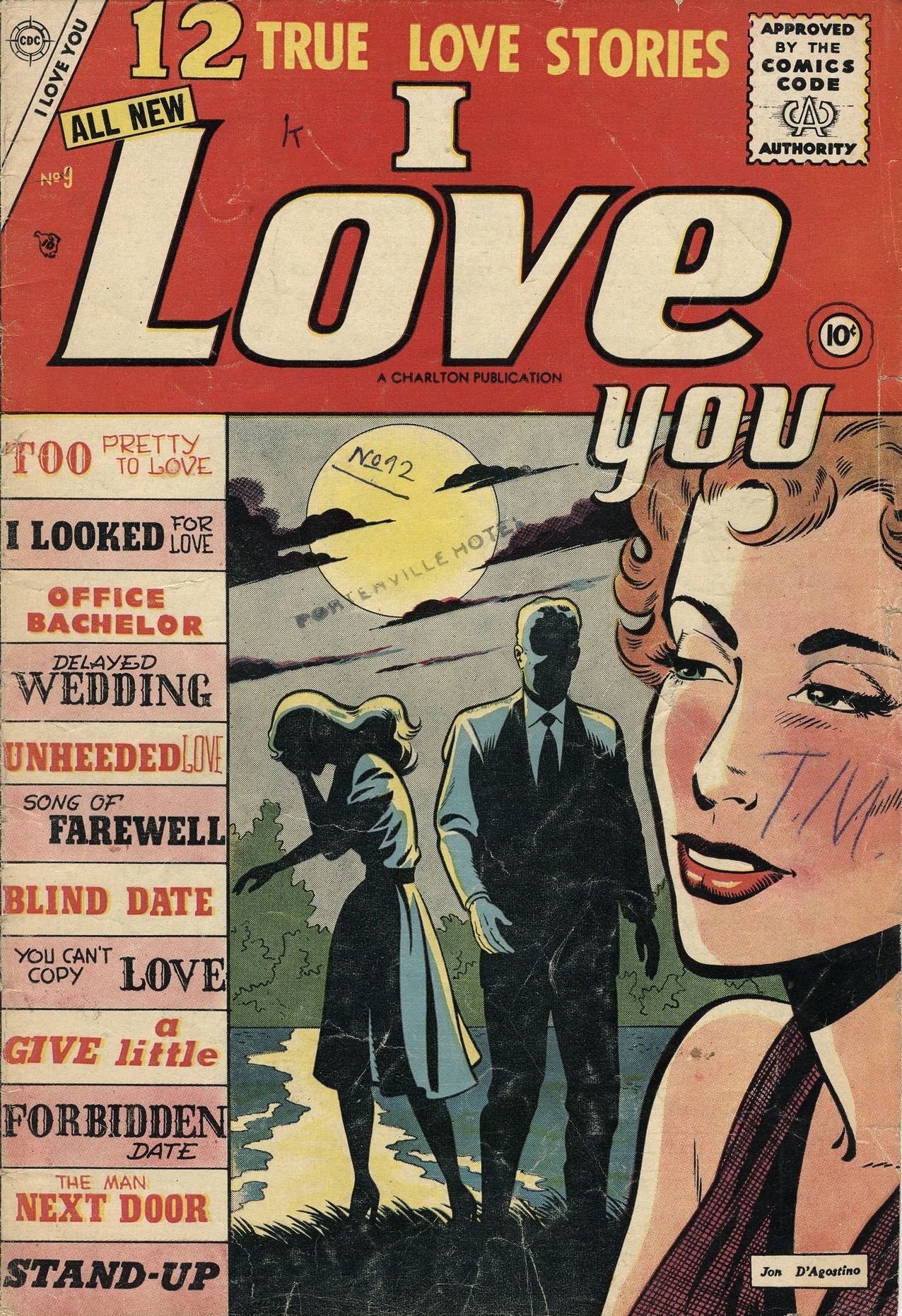 I Love You Number 9 Romance Comic Book