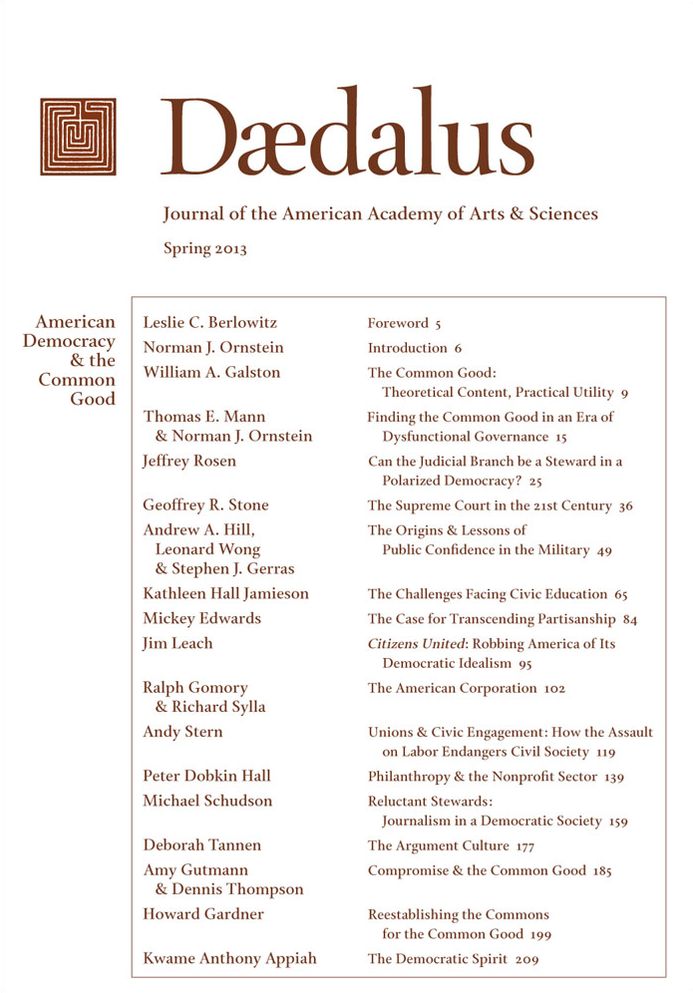 Daedalus 142:2 (Spring 2013) - American Democracy and the Common Good