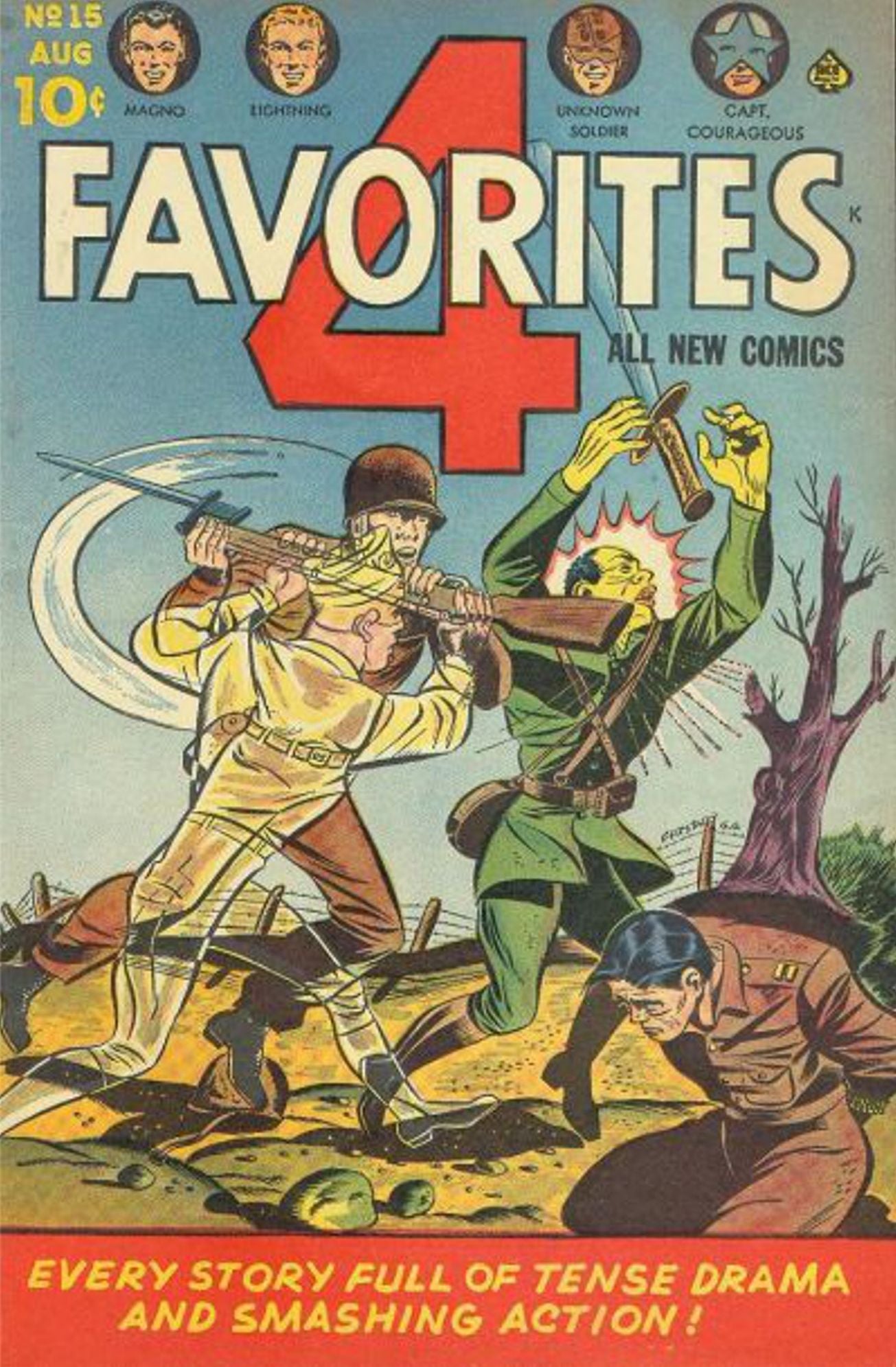 Four Favorites Captain Courageous Comic Books Issue No. 15