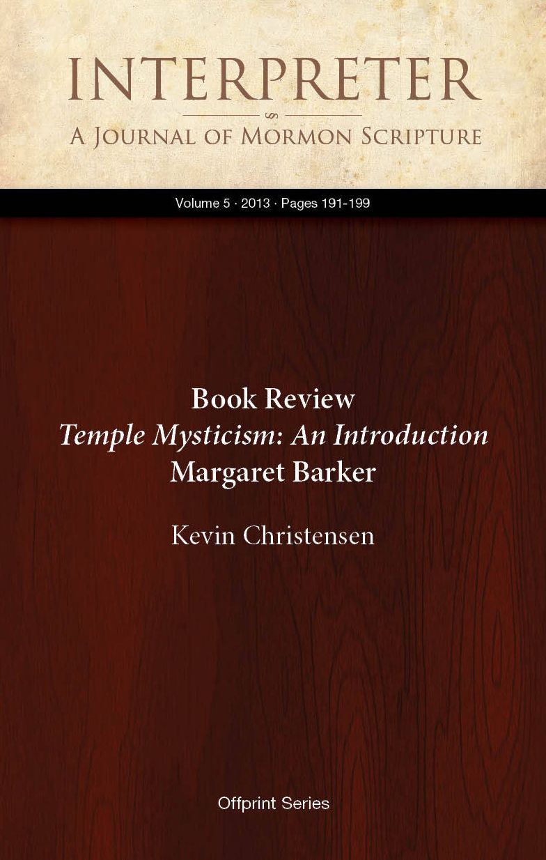 Book Review: Temple Mysticism: An Introduction, by Margaret Barker