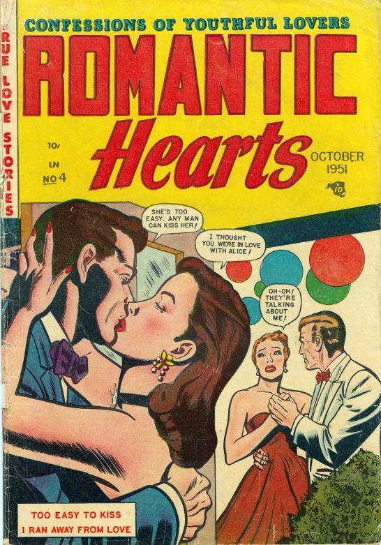 Romantic Hearts Number 4 Love Comic Book