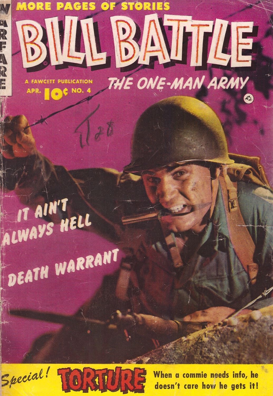 Bill Battle One Man Army Number 4 War Comic Book