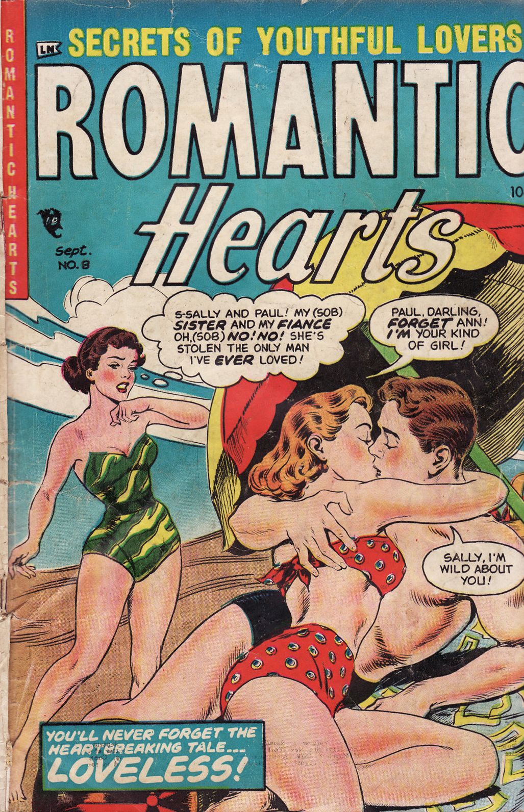 Romantic Hearts Number 8 Love Comic Book