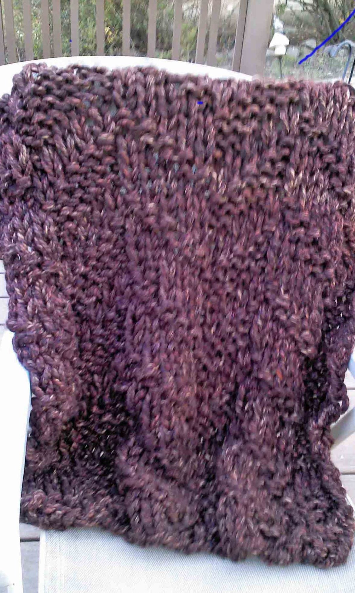 Mock Cable Knit Lap Blanket