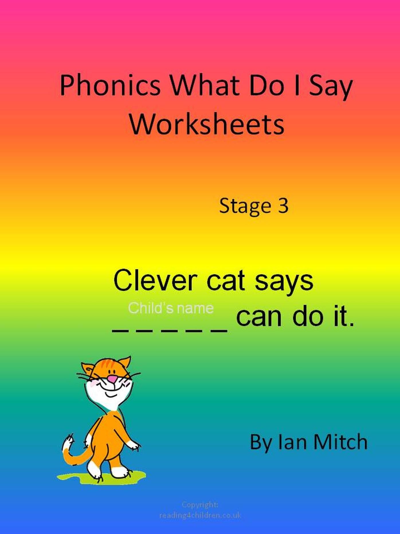 Phonics What Do I Say Worksheets