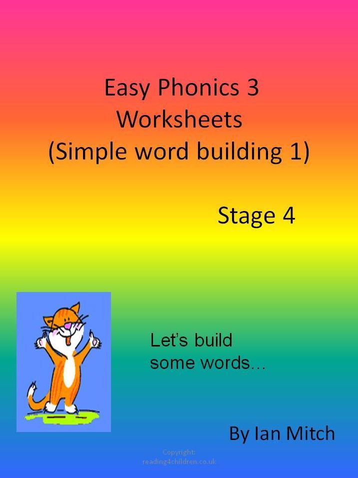 Easy Phonics 3 Worksheets (Simple word building 1)
