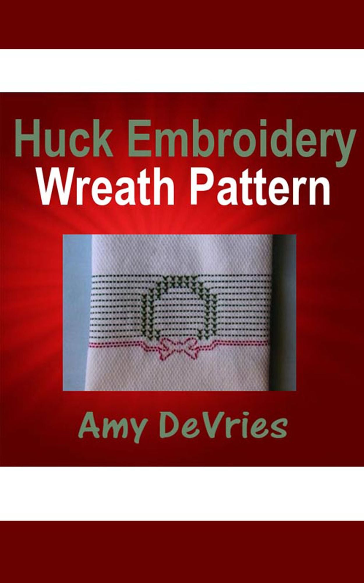 Huck Embroidery Wreath Pattern