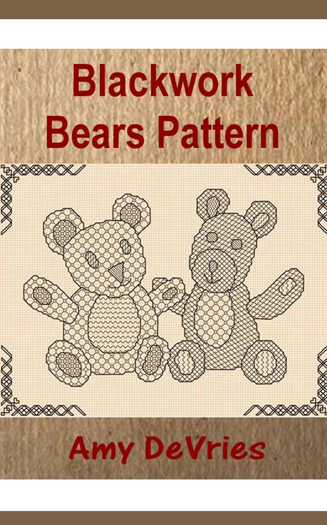 Blackwork Bears Pattern