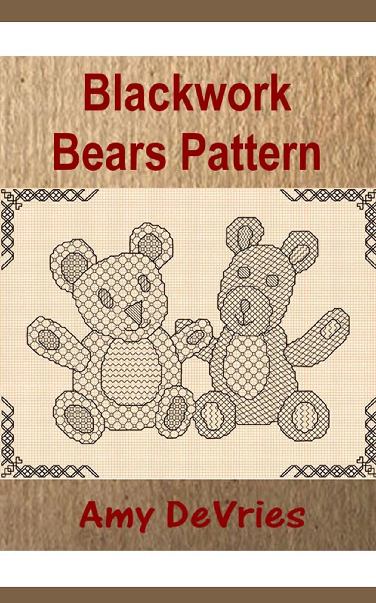 Blackwork Bears Pattern