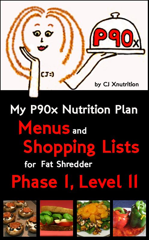 My P90x Nutrition Plan: Menus and Shopping Lists for Fat Shredder, Phase 1, Level II