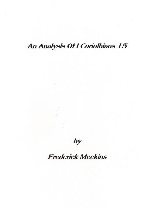 An Analysis Of I Corinthians 15