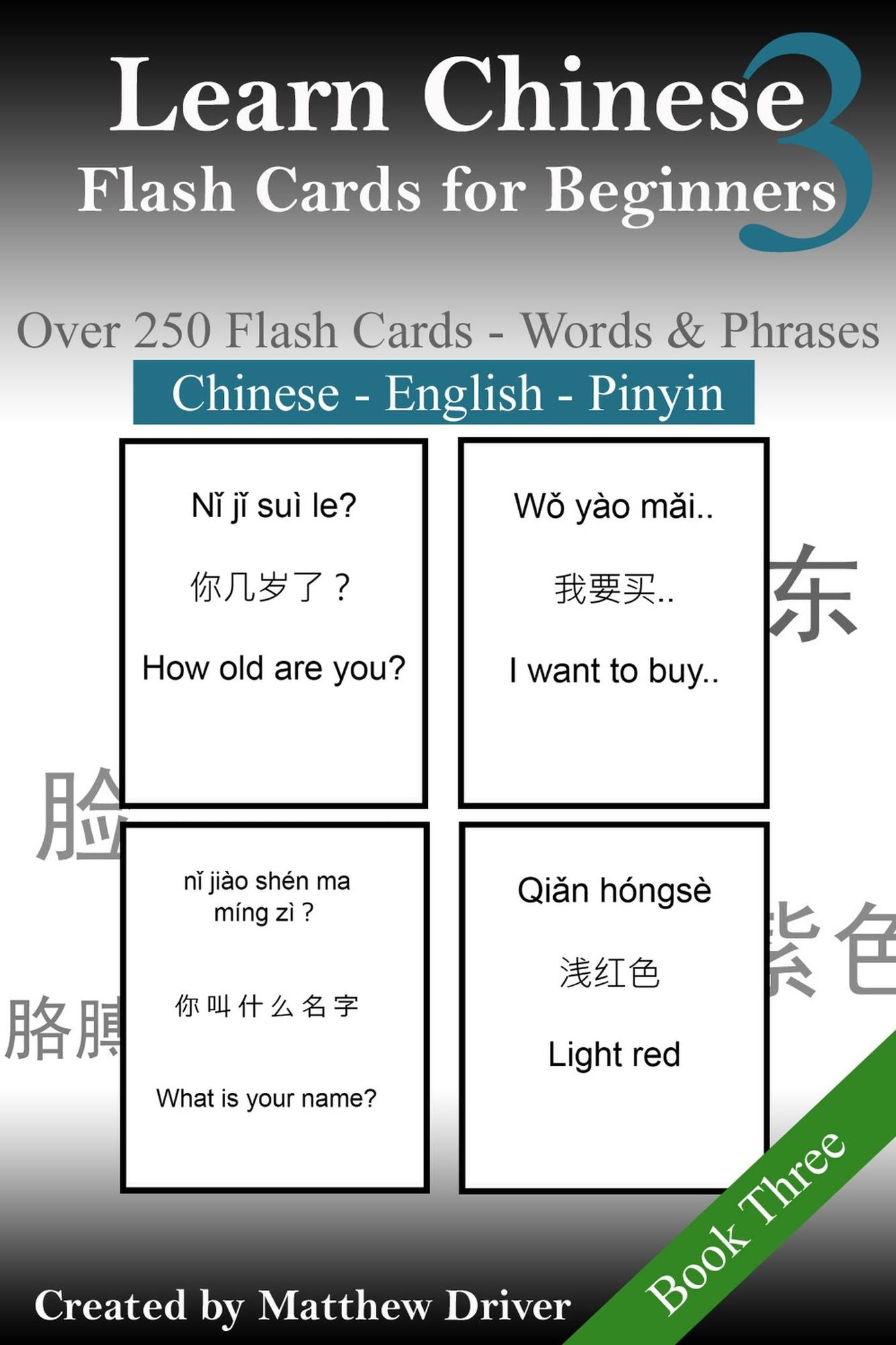 Learn Chinese: Flash Cards for Beginners. Book 3