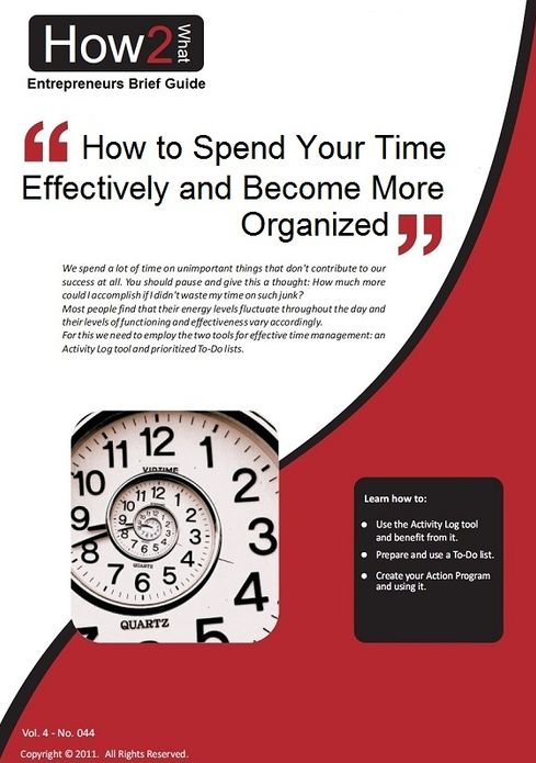 How to Spend Your Time Effectively and Become Well Organized