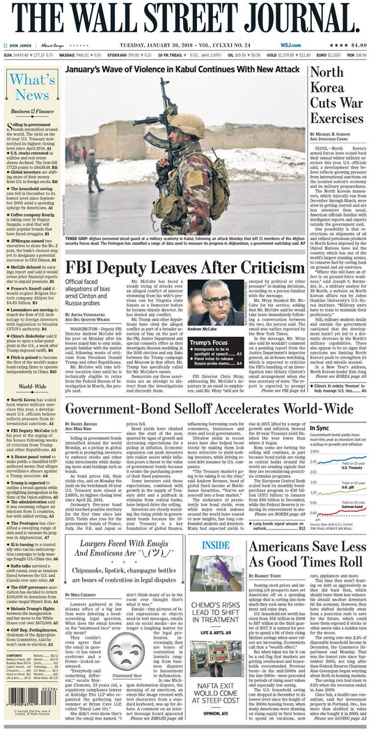 Wall Street Journal - 25% Off - 01/30/18