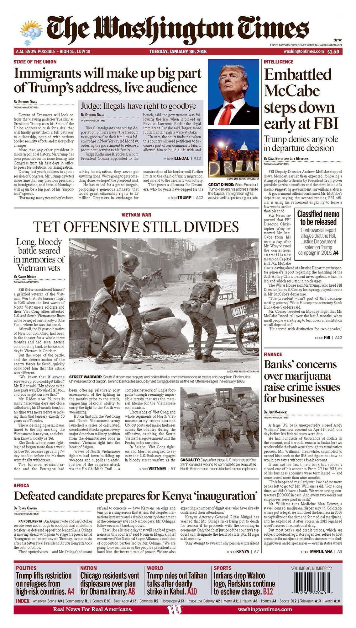 Washington Times - 01/30/18