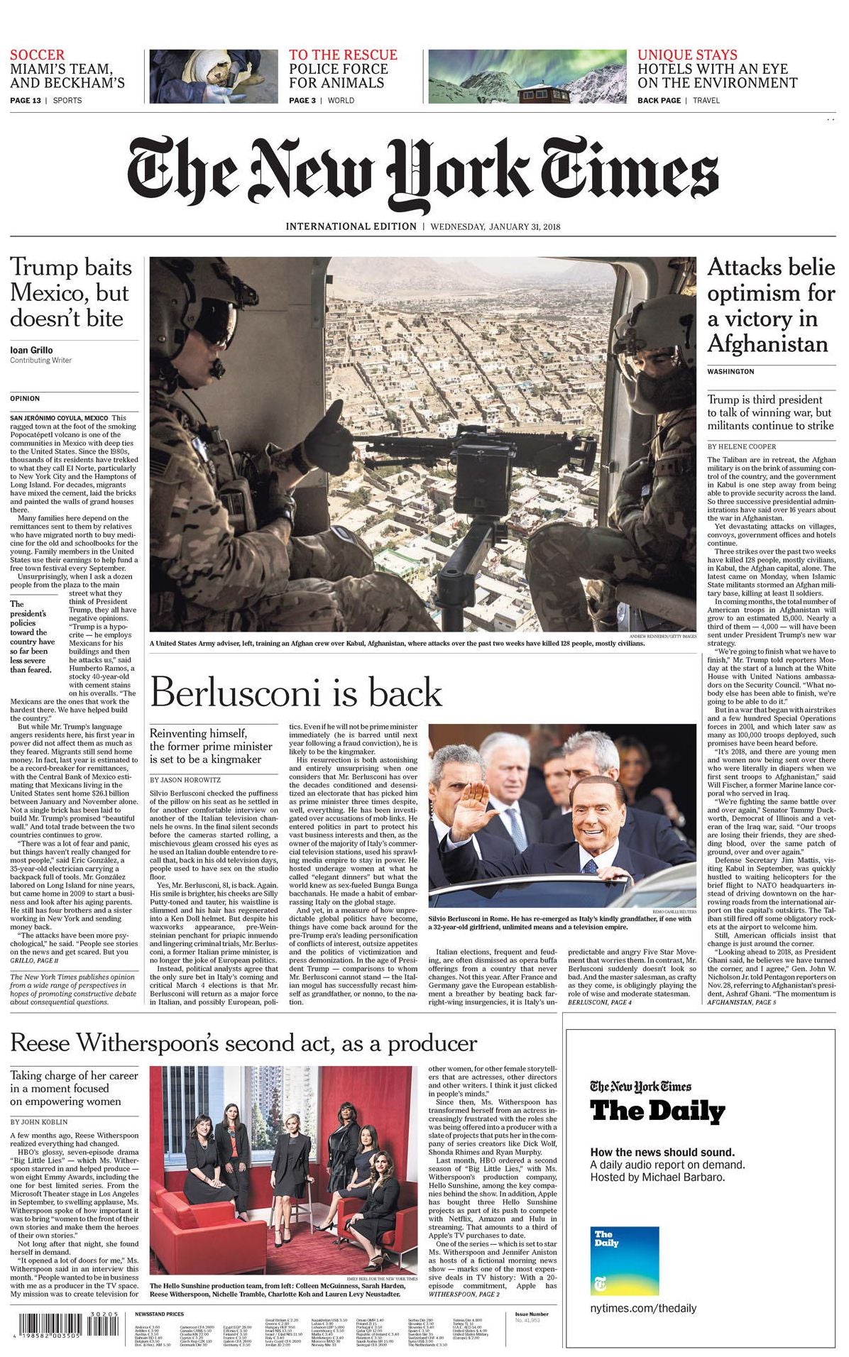 New York Times International Edition - 01/31/18