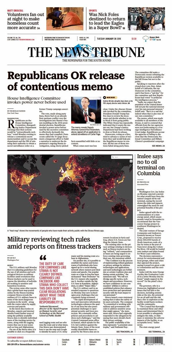 News Tribune - Tuesday, January, 30, 2018