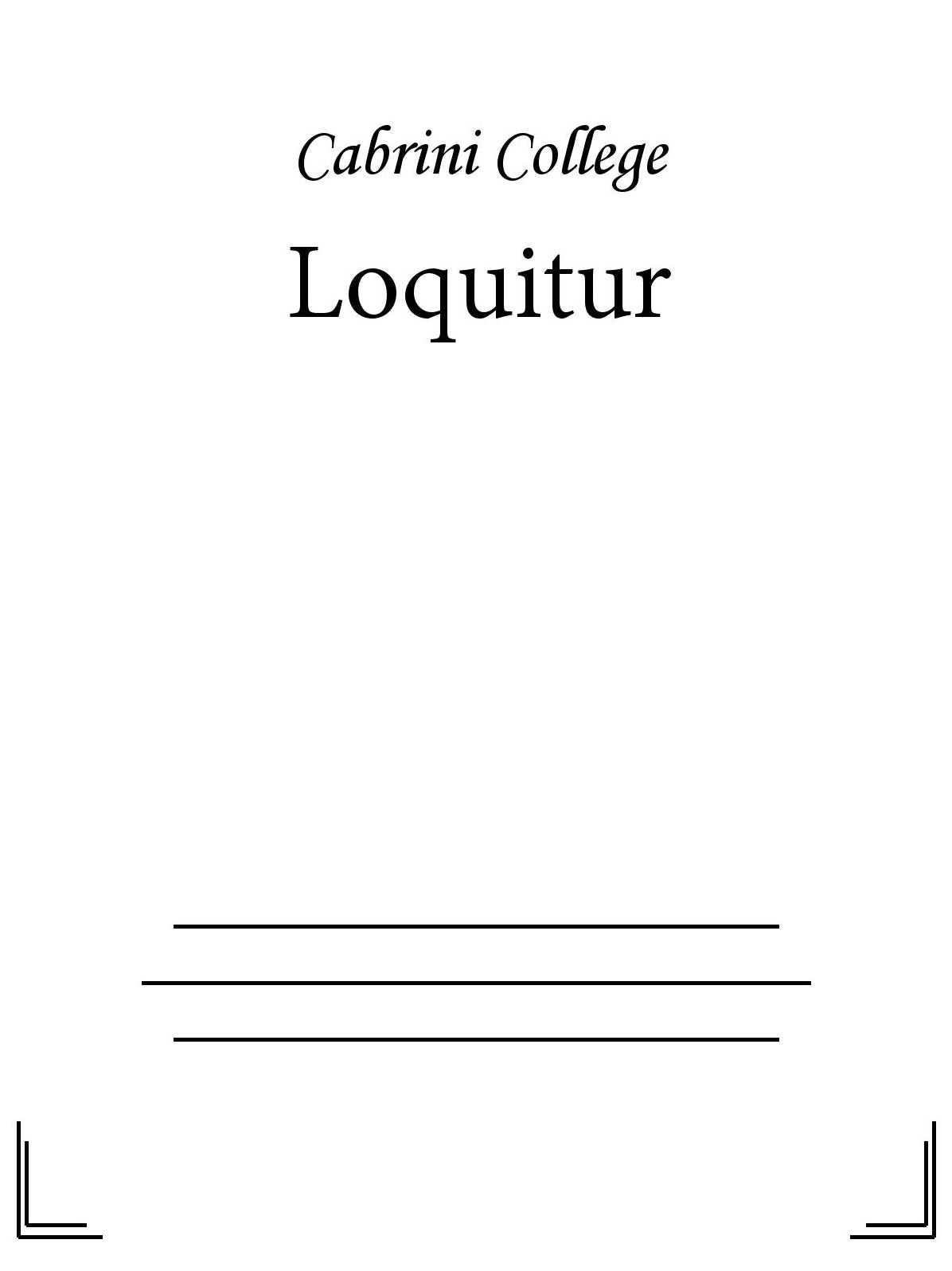 Loquitur - 09/15/16