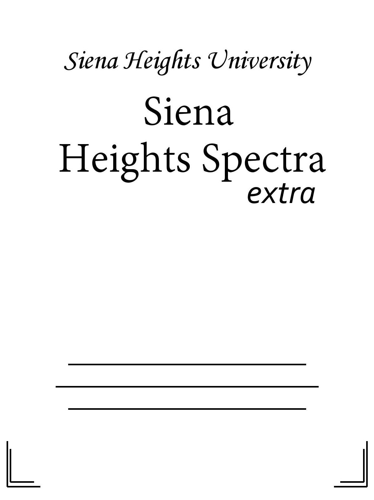 Siena Heights Spectra - 09/14/16