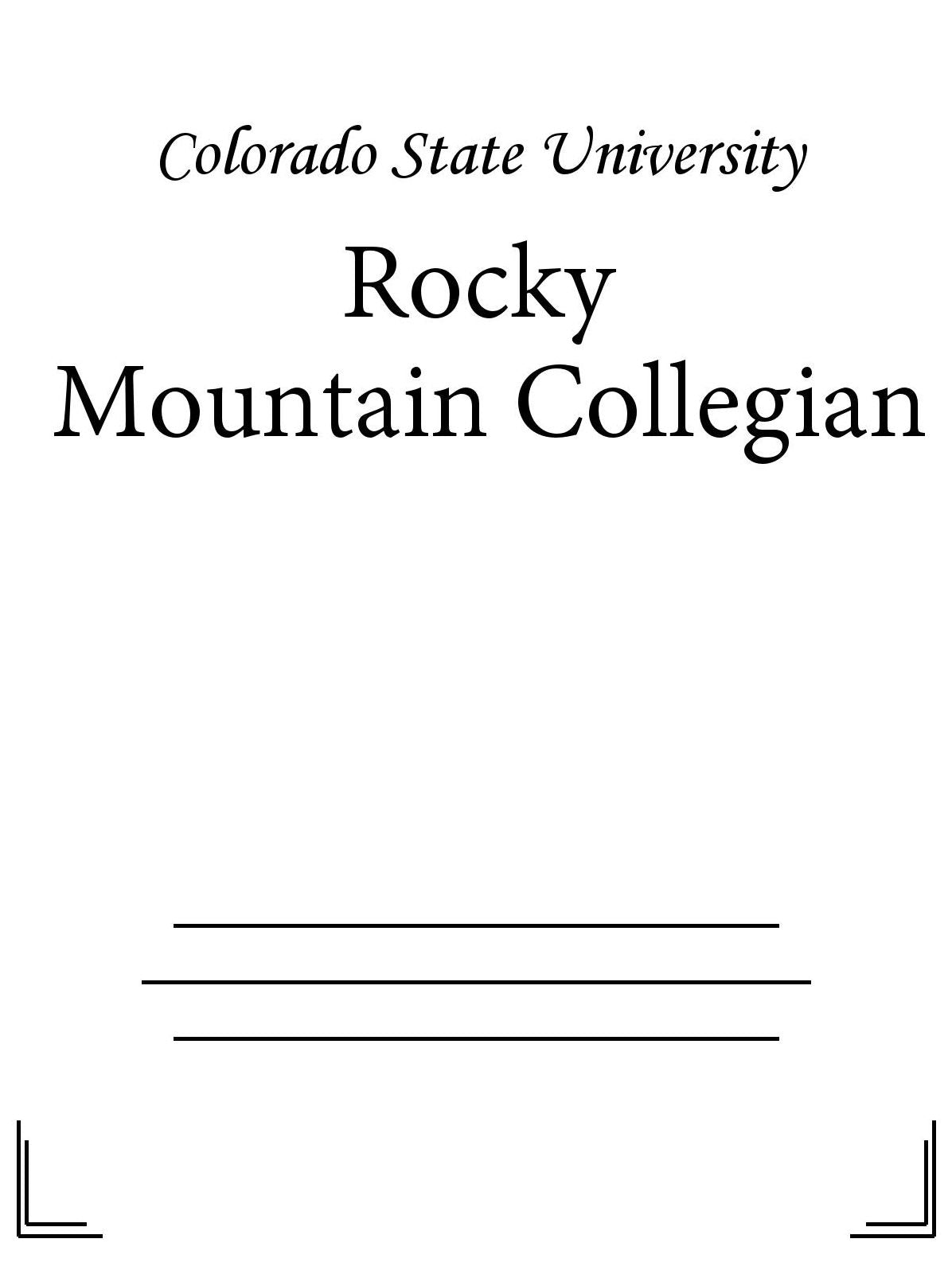 Rocky Mountain Collegian - 09/15/16