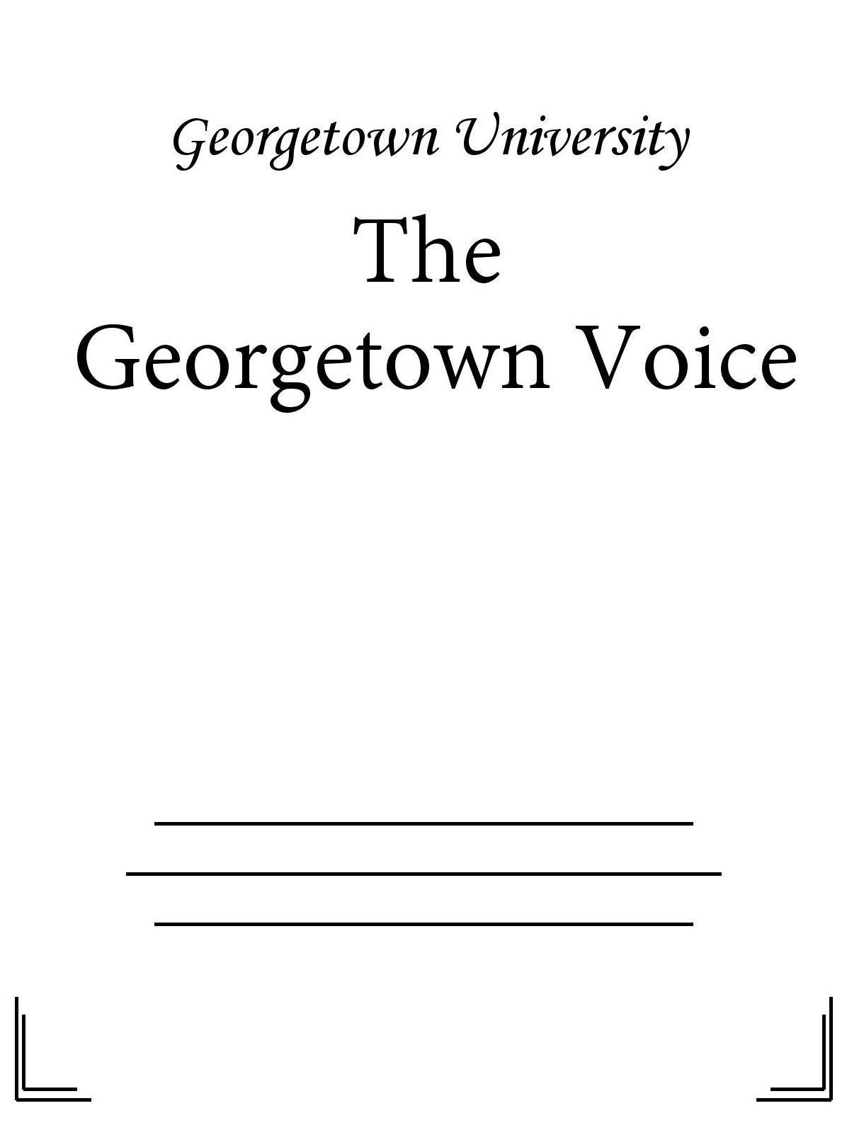Georgetown Voice - 09/15/16