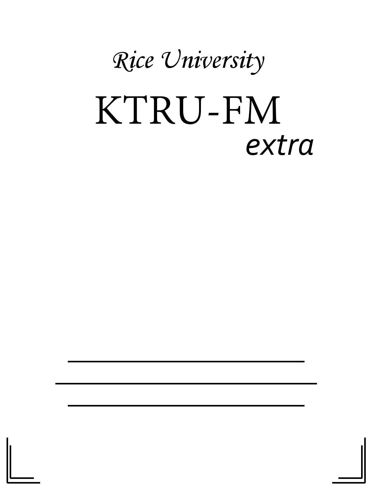 KTRU-FM - 09/10/16