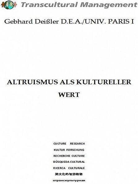 Altruismus als kultureller Wert