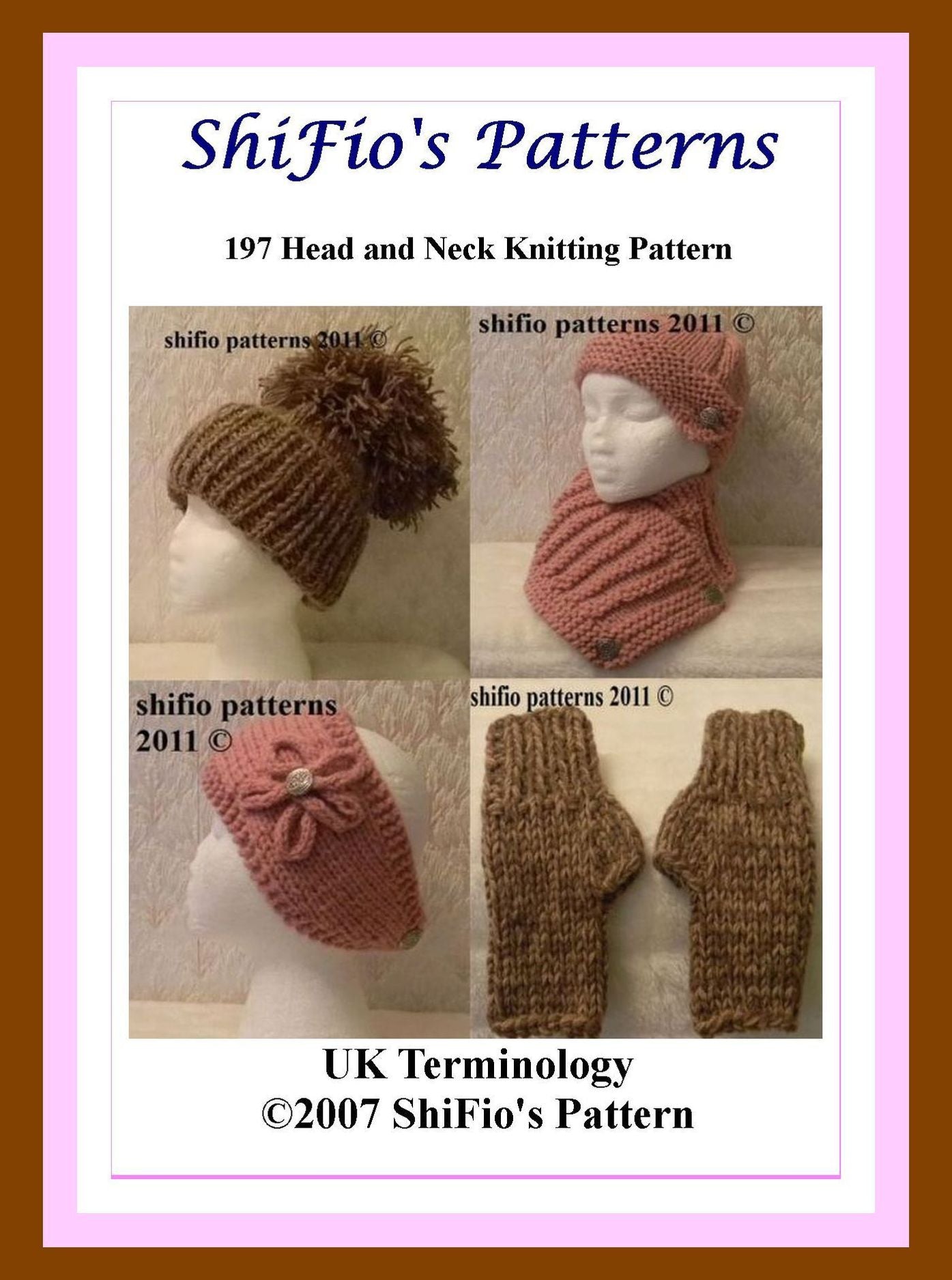 197 Head and Neck Ladies Hats Knitting Pattern #197