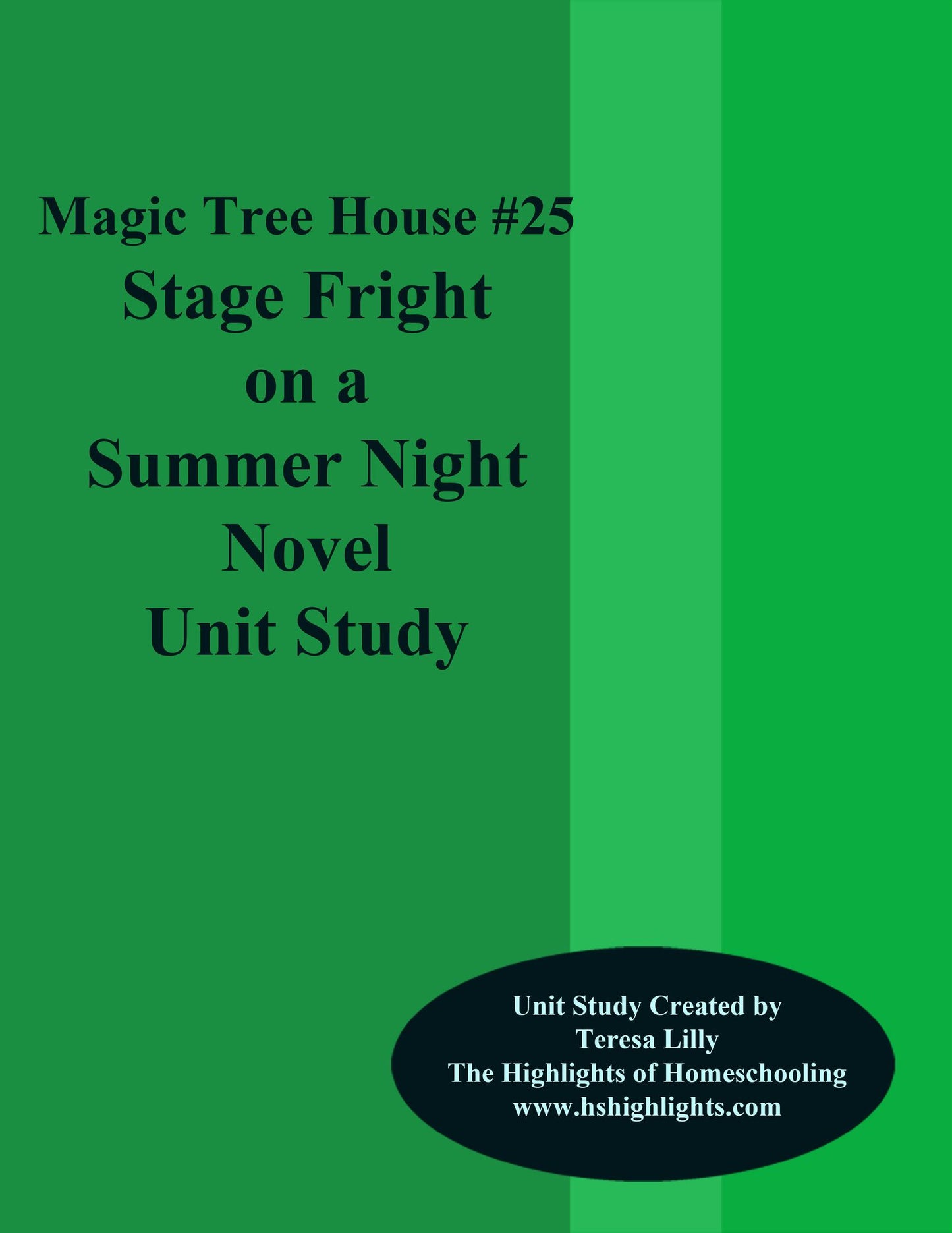 Magic Tree House #25 Stage Fright on a Summer Night Novel Unit Study