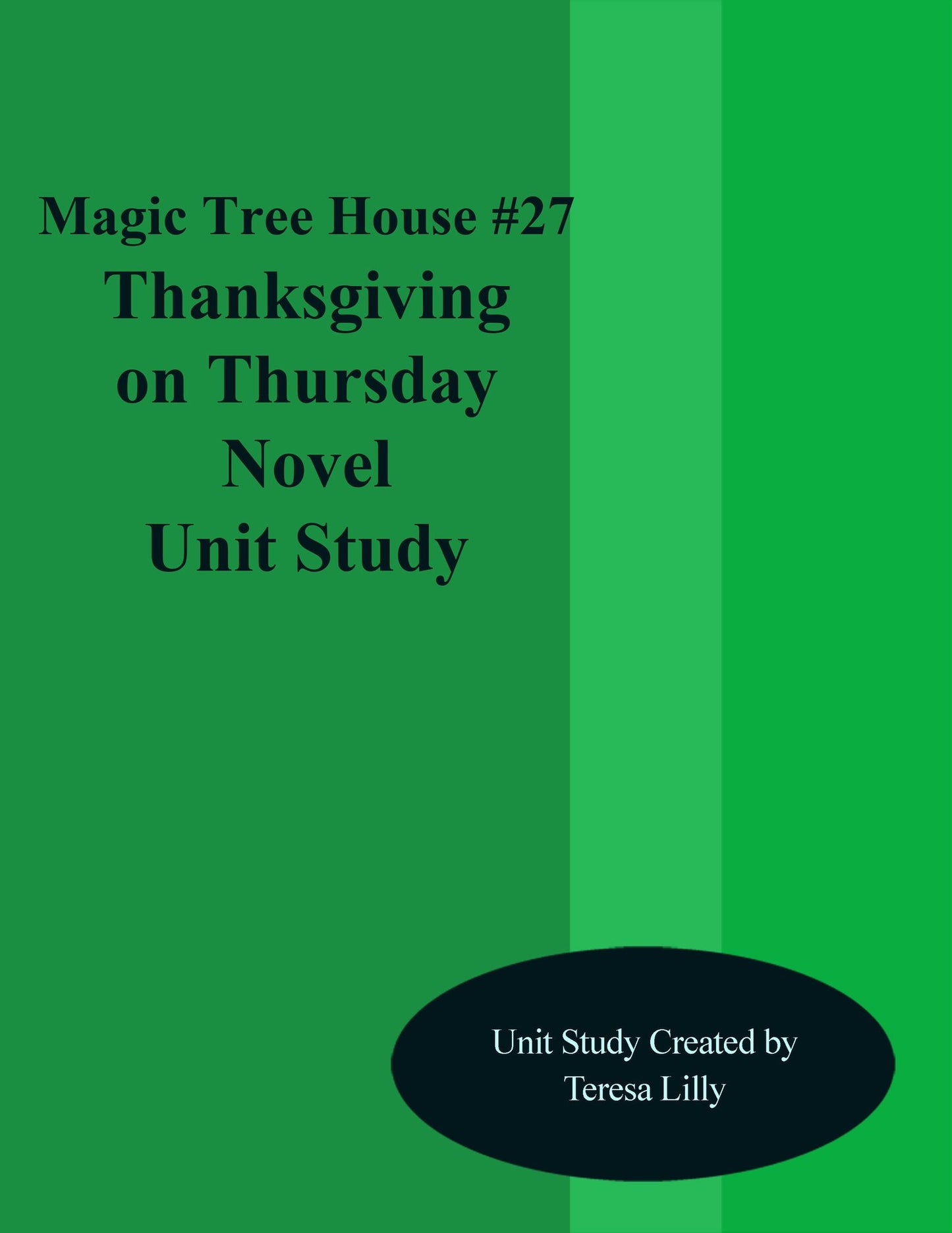 Magic Tree House Book #27 Thanksgiving on Thursday Novel Unit Study