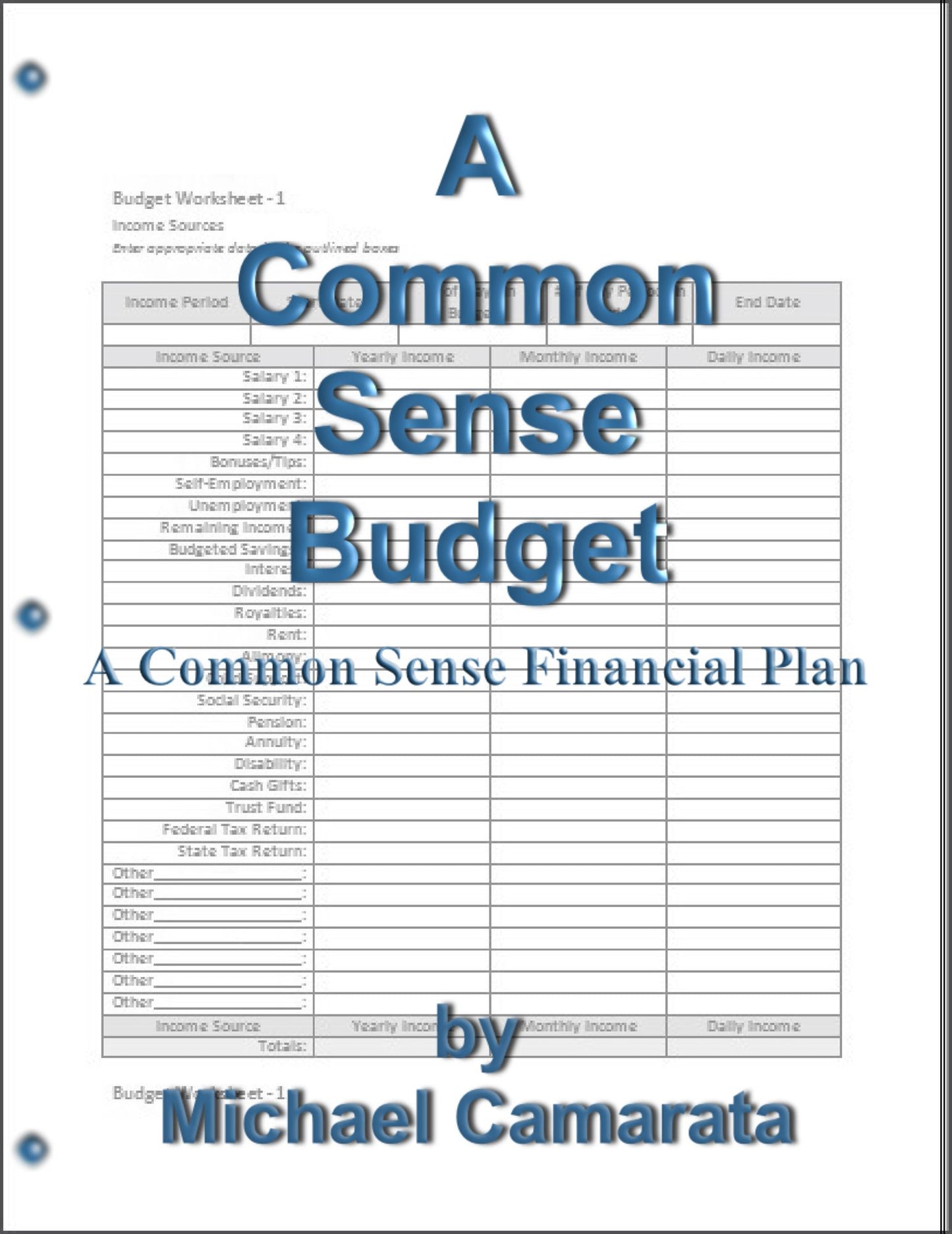 A Common Sense Budget