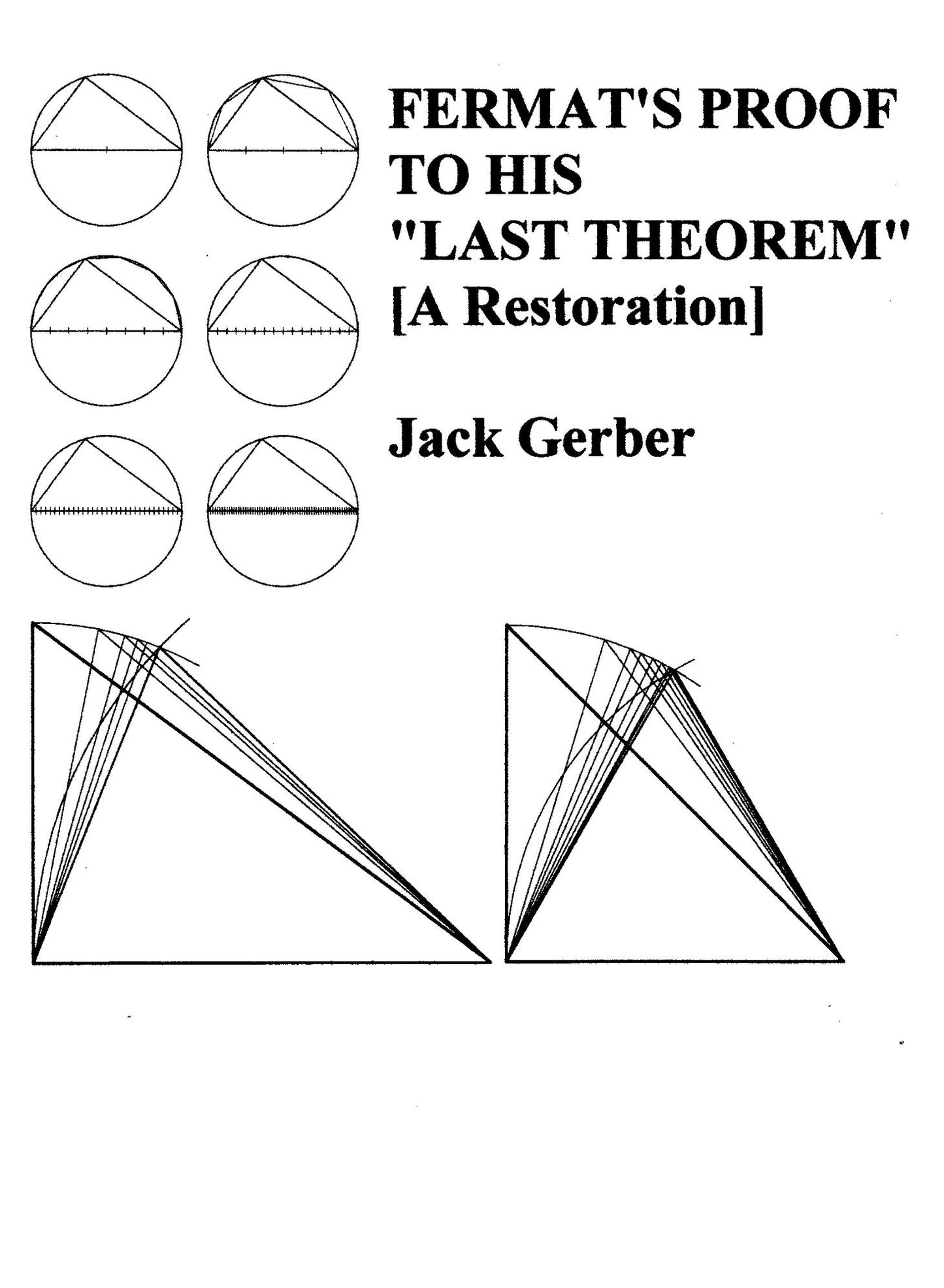 Fermat's Proof to his "Last Theorem" [A Restoration]